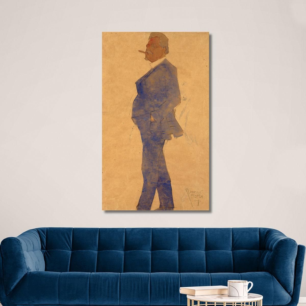 Portrait Of Leopold Czihaczek Egon Schiele esh124 canvas print 