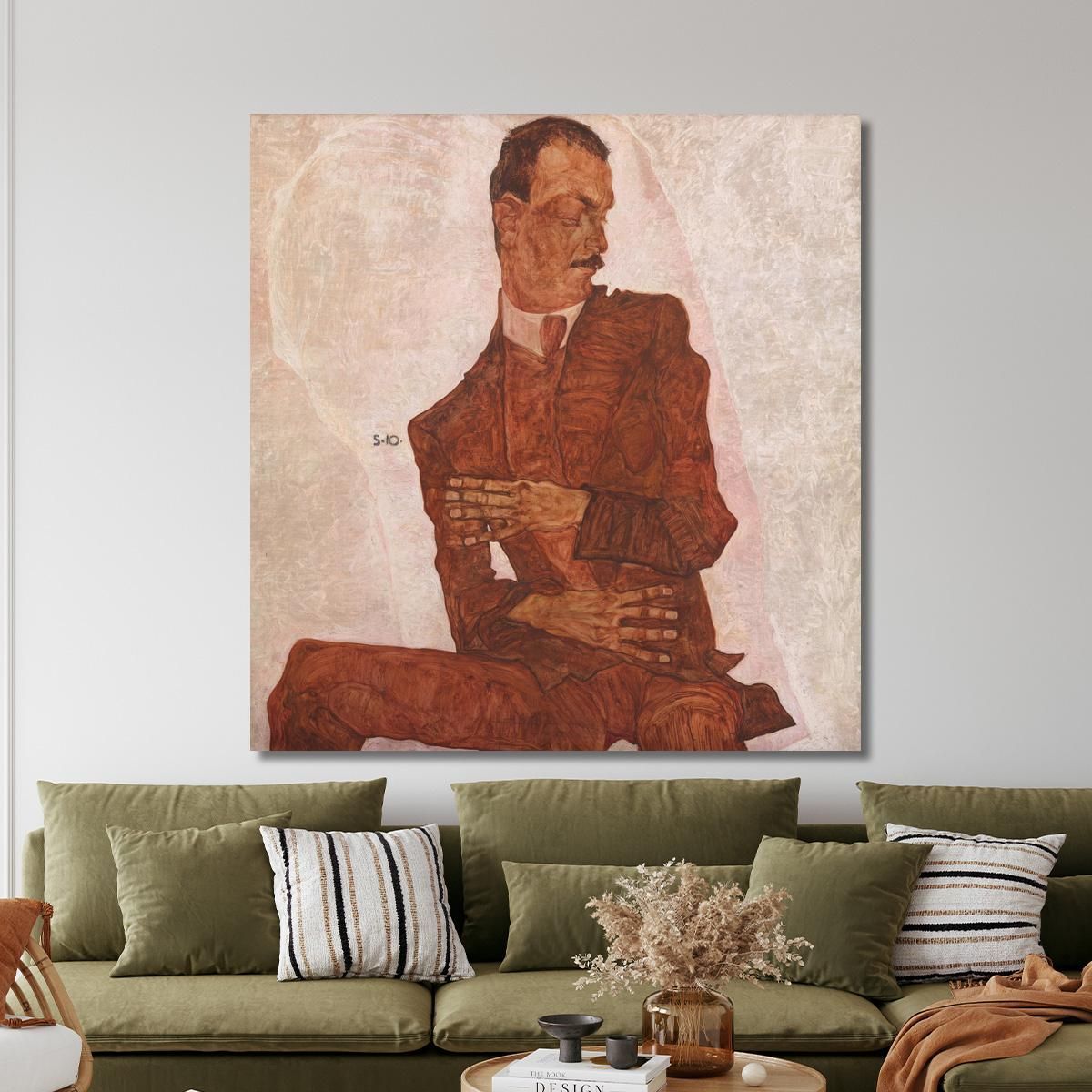 Portrait Arthur Roessler Egon Schiele esh128 canvas print 