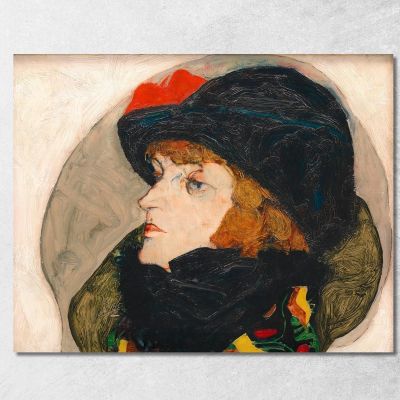 Portrait Ida Roessler Egon Schiele esh129 canvas print 