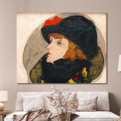 Portrait Ida Roessler Egon Schiele esh129 canvas print 