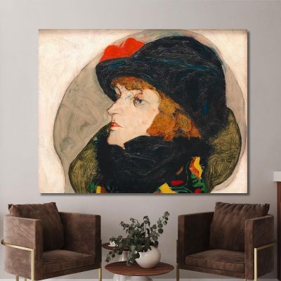 Portrait Ida Roessler Egon Schiele esh129 canvas print 