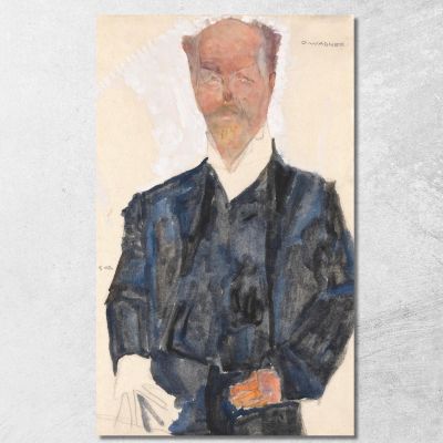 Portrait Otto Wagner Egon Schiele esh132 canvas print 