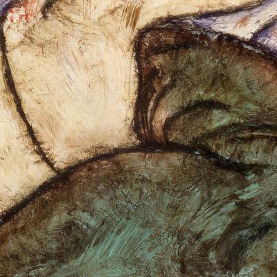 Reclining Woman With Green Stockings Egon Schiele esh136 canvas print
