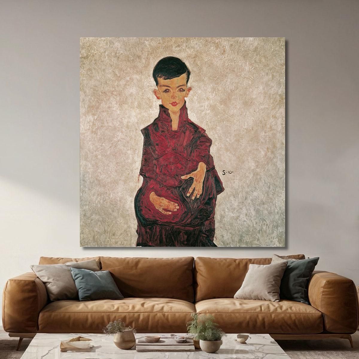 Reiner Boy Portrait Herbert Reiner Egon Schiele esh137 canvas print 
