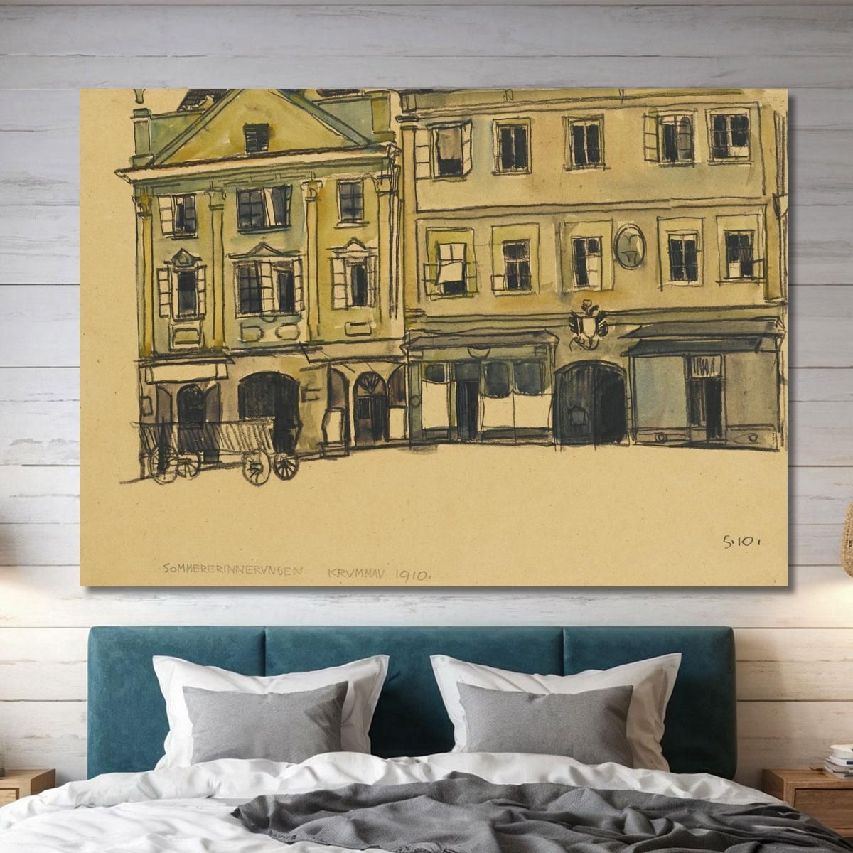 Ringplatz-Krummau Egon Schiele esh138 canvas print 