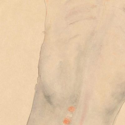 Reclining Nude With Colorful Cloth Egon Schiele esh140 canvas print