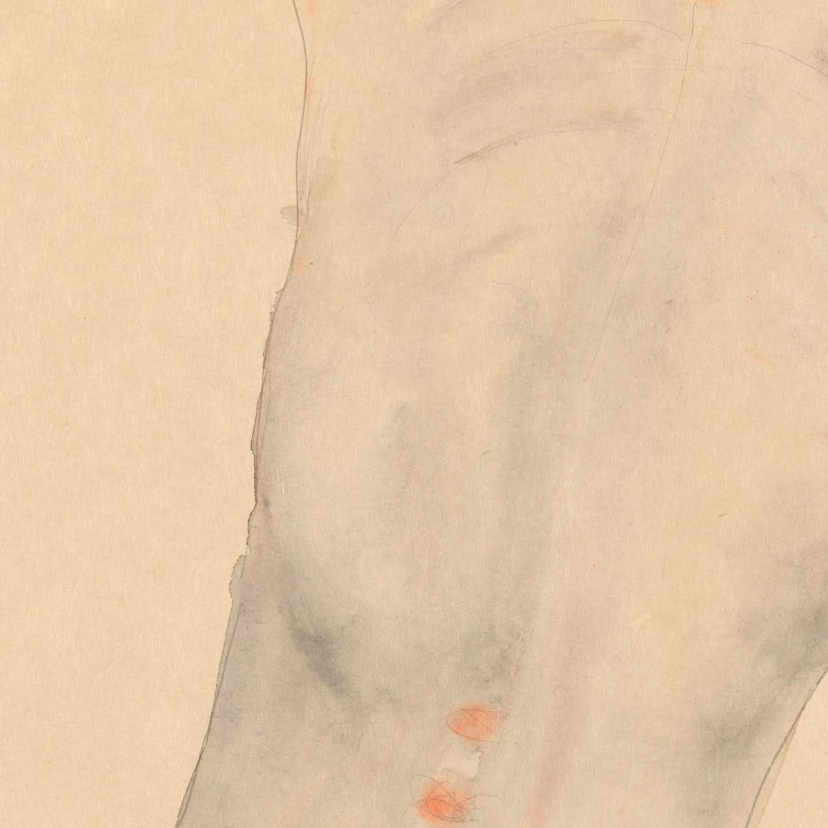 Reclining Nude With Colorful Cloth Egon Schiele esh140 canvas print