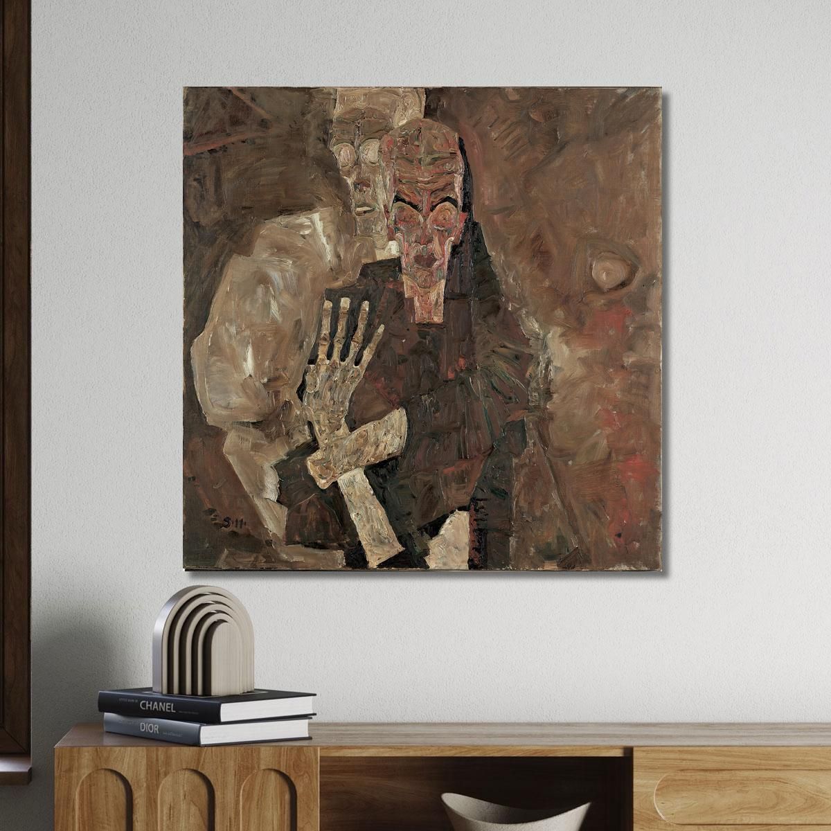 Self-Seer Ii (Death And Man) Egon Schiele esh162 canvas print 