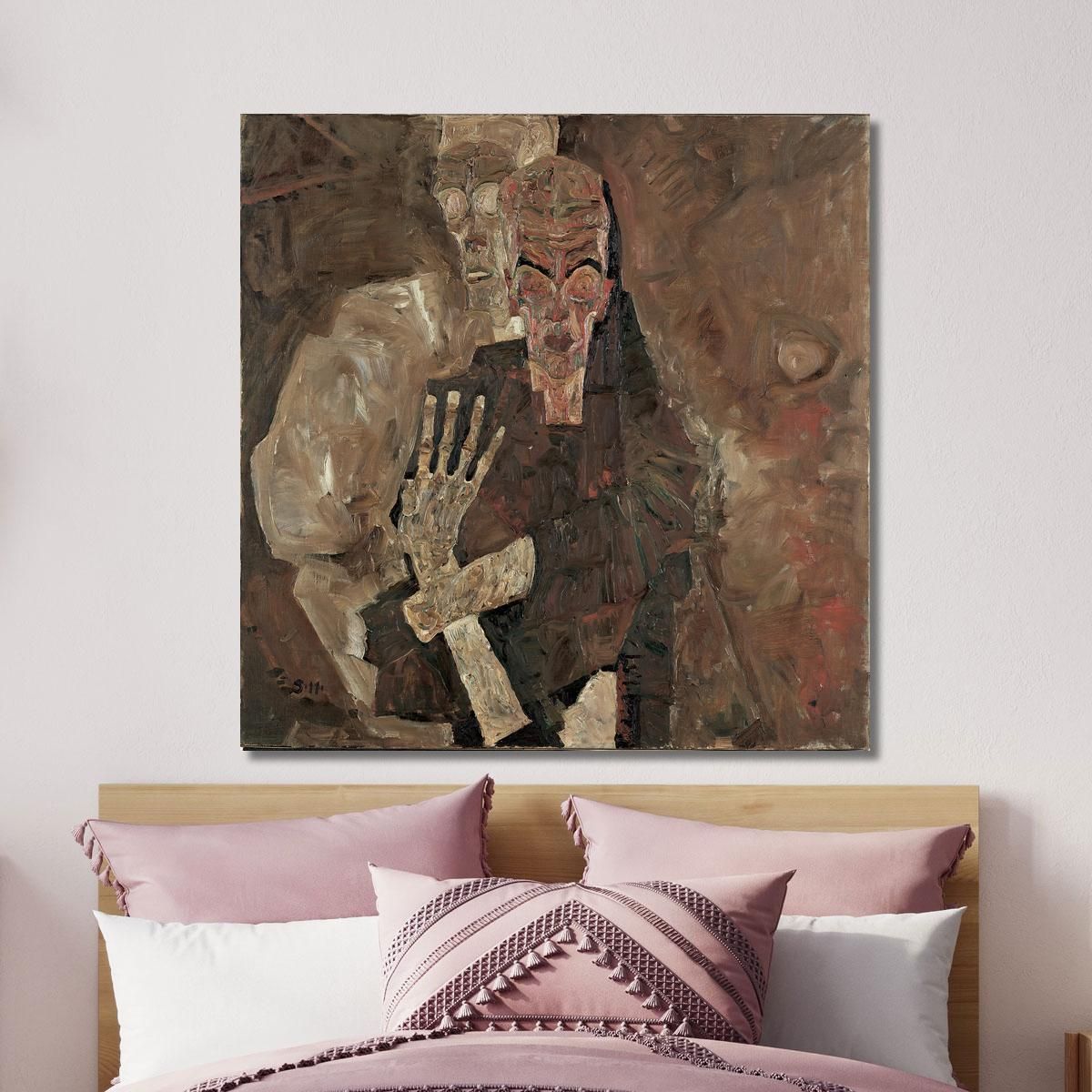 Self-Seer Ii (Death And Man) Egon Schiele esh162 canvas print 