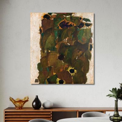 Sunflowers I Egon Schiele esh169 canvas print 