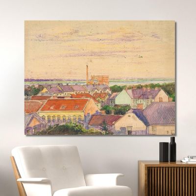 City View Egon Schiele esh174 canvas print 