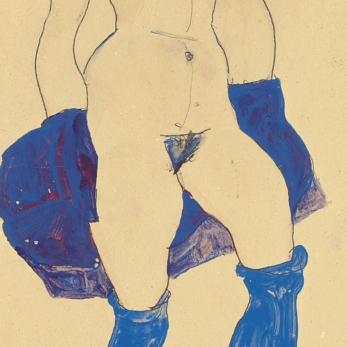 Standing Woman With Shoes And Stockings Egon Schiele esh180 canvas print