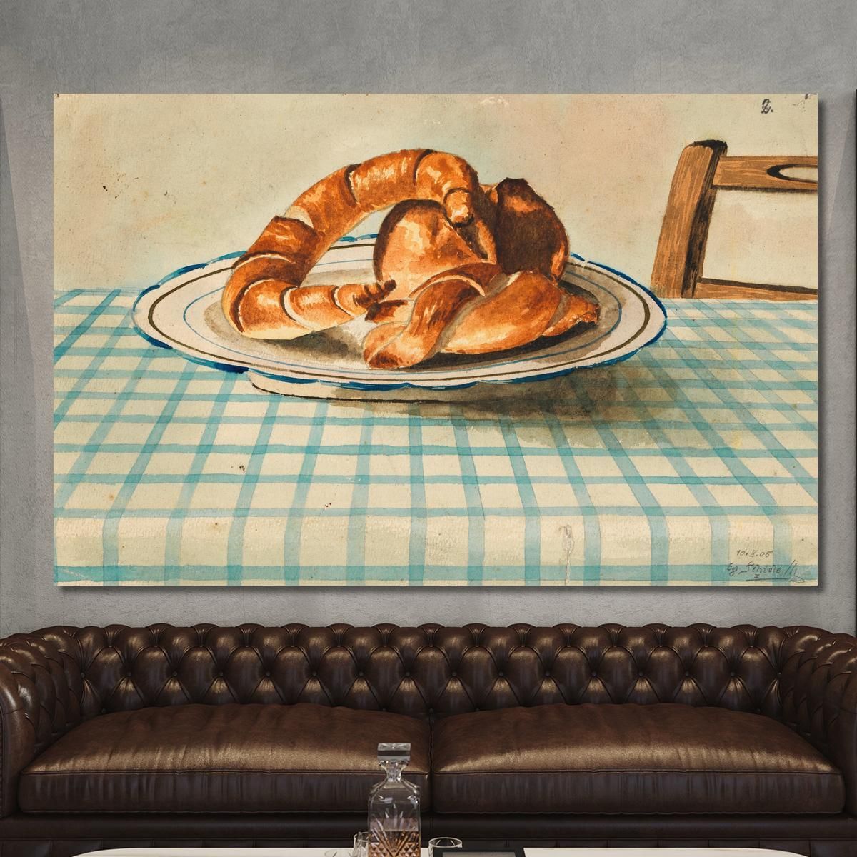 Still Life With Pastry Plate Egon Schiele esh184 canvas print 
