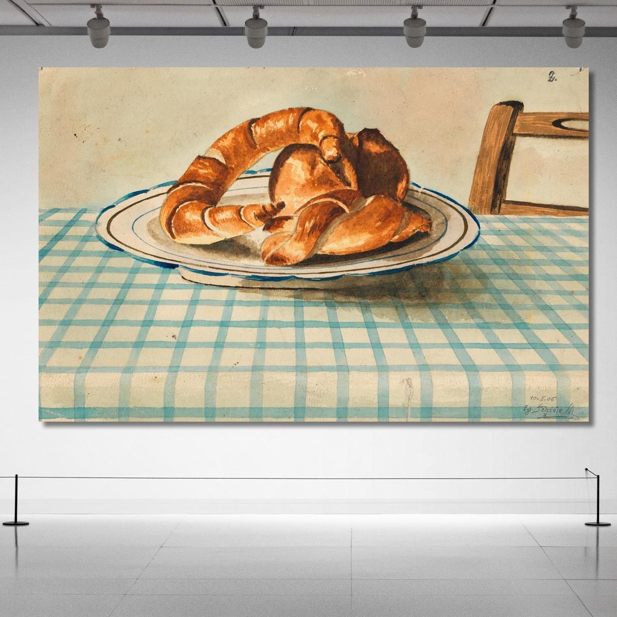 Still Life With Pastry Plate Egon Schiele esh184 canvas print 