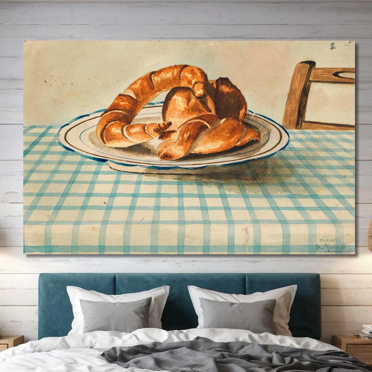 Still Life With Pastry Plate Egon Schiele esh184 canvas print 