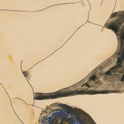 Two Reclining Figures Egon Schiele esh196 canvas print