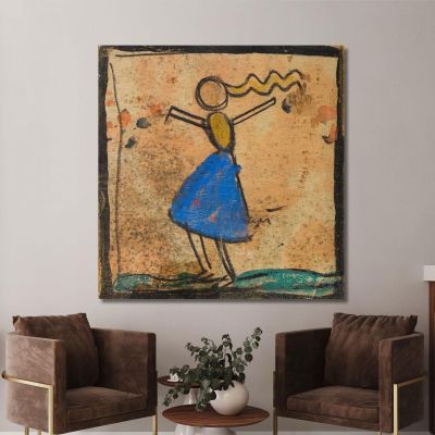 Dancer With Blue Skirt Egon Schiele esh199 canvas print 