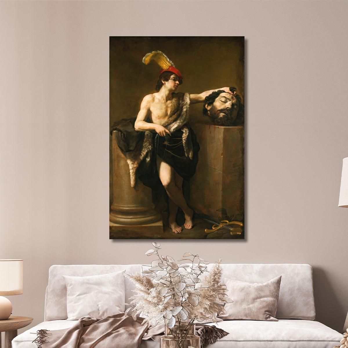 David With The Head Of Goliath Guido Reni grn11 canvas print 