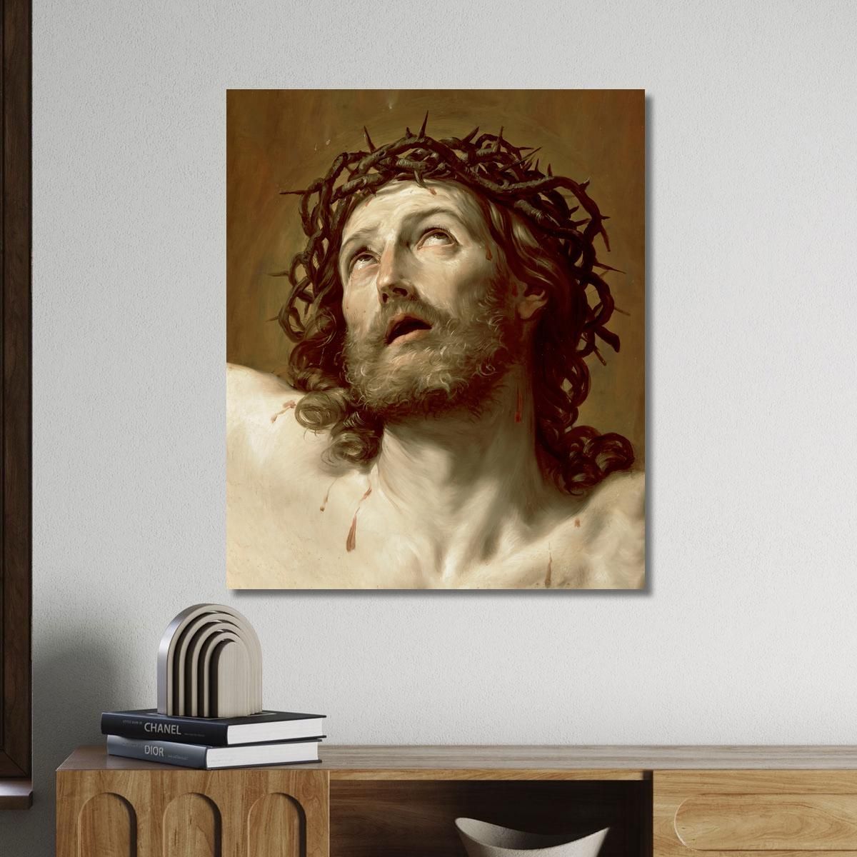 Head Of Christ Crowned With Thorns Guido Reni grn14 canvas print 