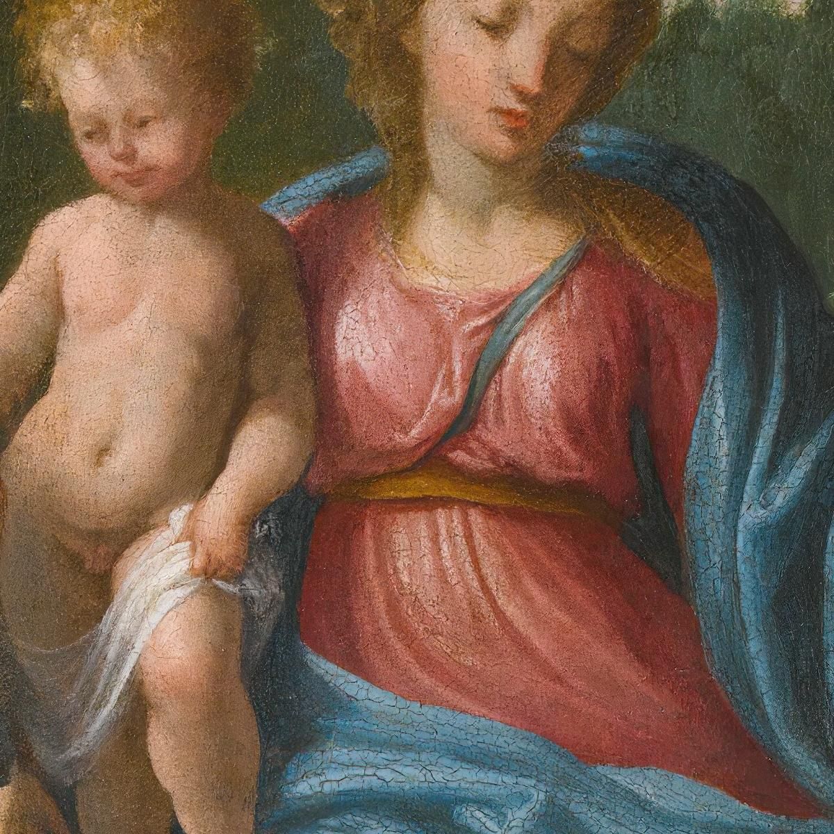 Holy Family With Saint Francis Guido Reni grn15 canvas print
