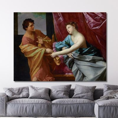 Joseph And Potiphar'S Wife Guido Reni grn16 canvas print 