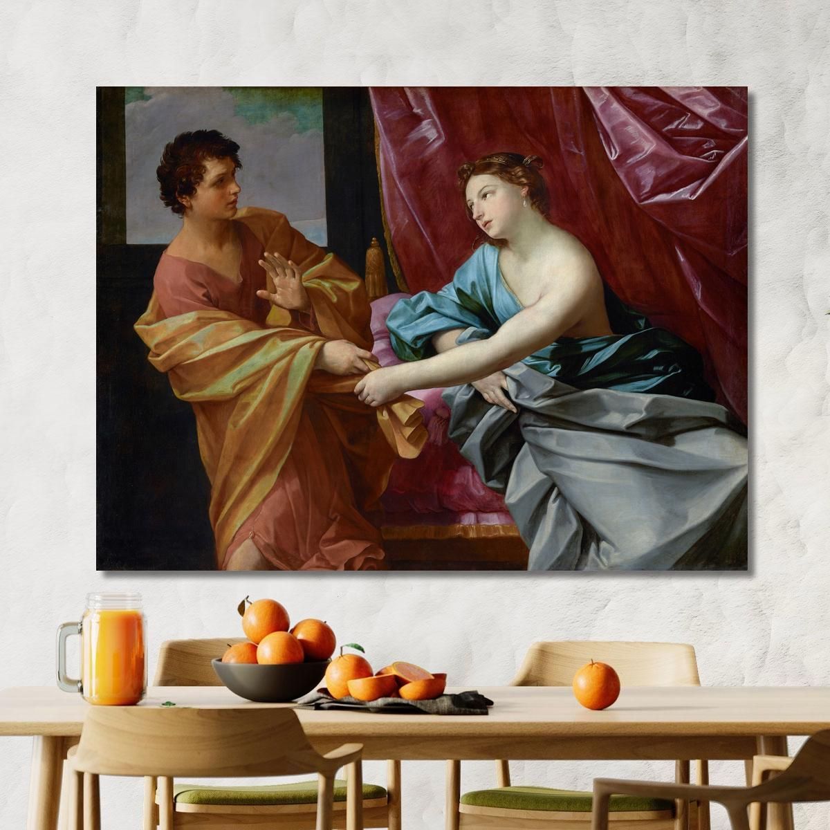 Joseph And Potiphar'S Wife Guido Reni grn16 canvas print 