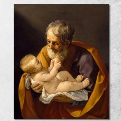 Saint Joseph And The Christ Child Guido Reni grn30 canvas print 
