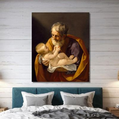 Saint Joseph And The Christ Child Guido Reni grn30 canvas print 