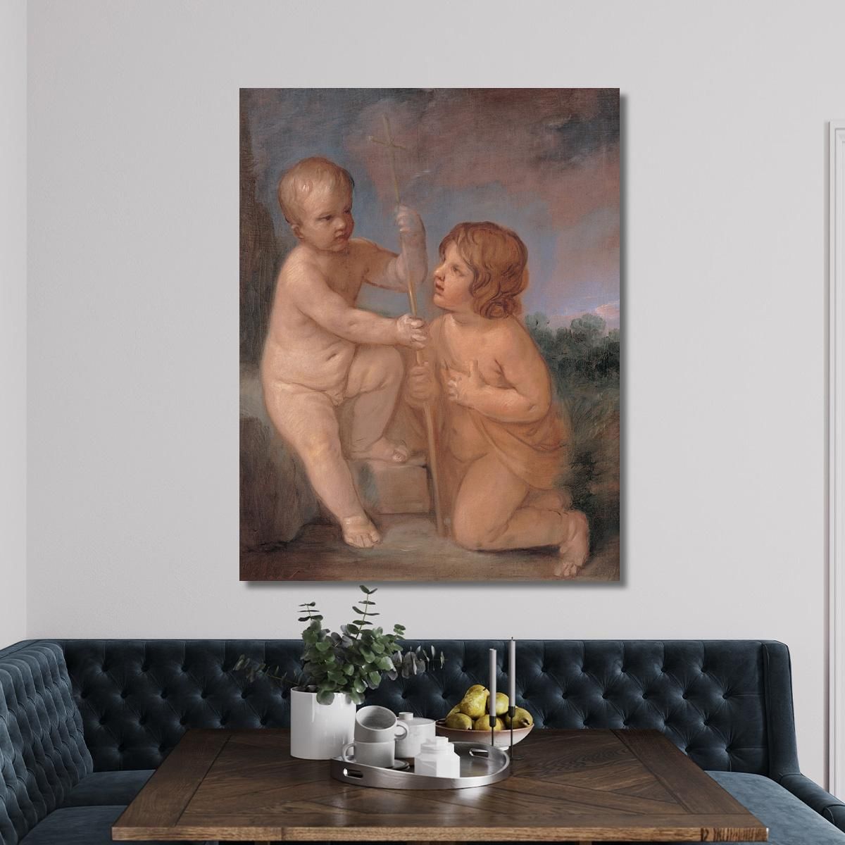 The Infant Jesus And St. John Guido Reni grn43 canvas print 