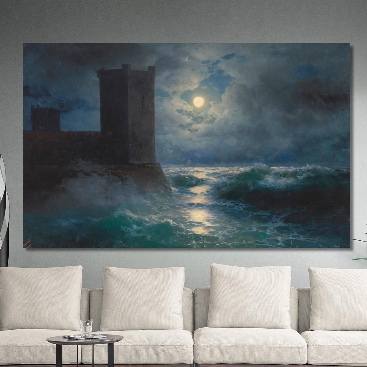 Genoese Towers In The Black Sea Ivan Konstantinovich Aivazovsky ika10 canvas print 