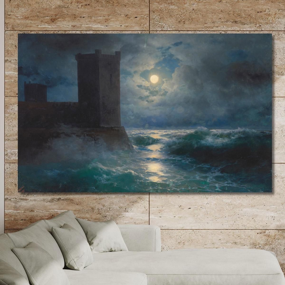Genoese Towers In The Black Sea Ivan Konstantinovich Aivazovsky ika10 canvas print 
