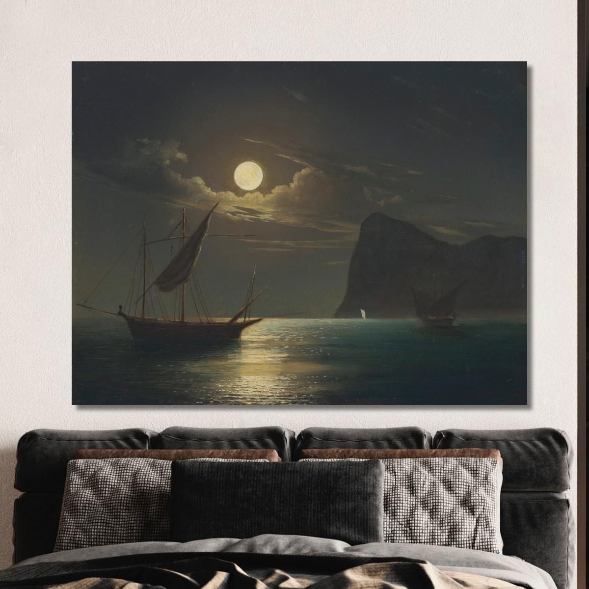 Moonlight Ivan Konstantinovich Aivazovsky ika15 canvas print 