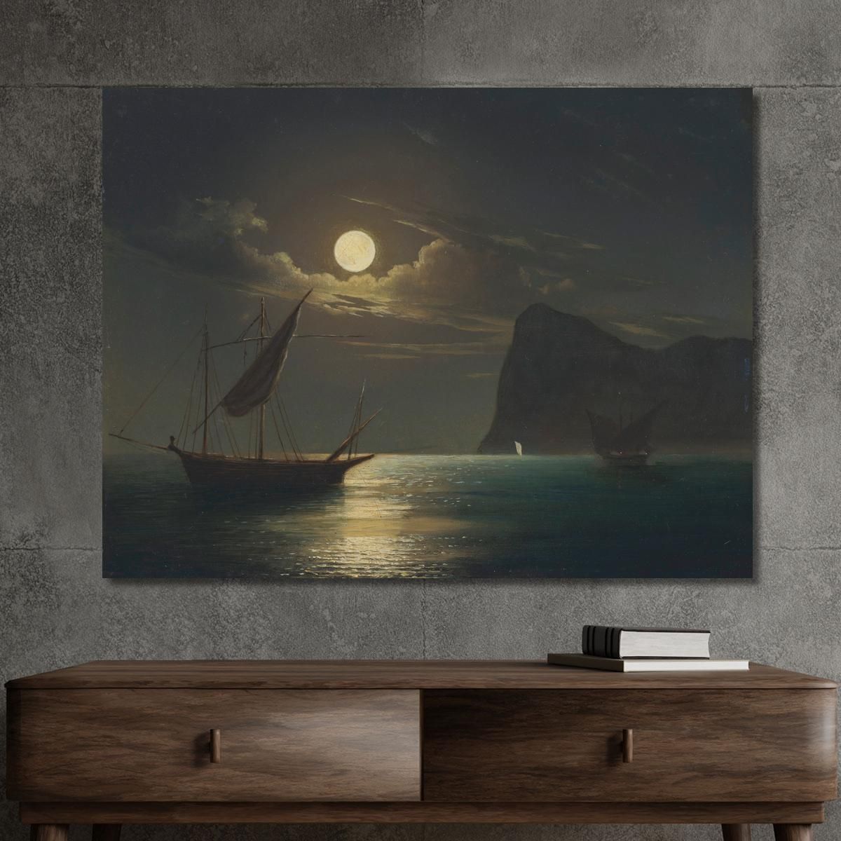 Moonlight Ivan Konstantinovich Aivazovsky ika15 canvas print 