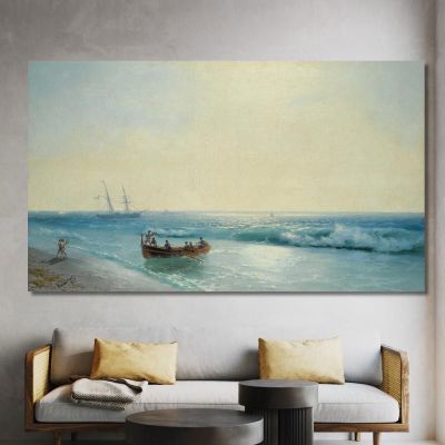 Sailors Coming Ashore Ivan Konstantinovich Aivazovsky ika22 canvas print 