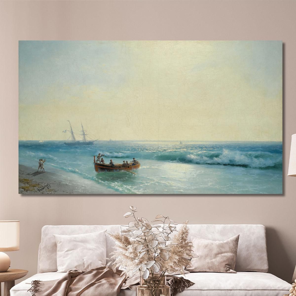 Sailors Coming Ashore Ivan Konstantinovich Aivazovsky ika22 canvas print 