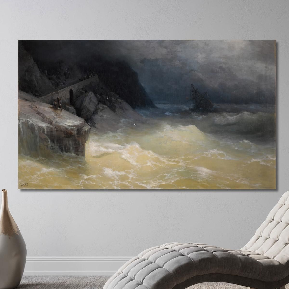 Shipwreck Off The Black Sea Coast Ivan Konstantinovich Aivazovsky ika34 canvas print 