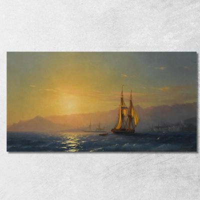 Sunset At Sea Ivan Konstantinovich Aivazovsky ika37 canvas print 