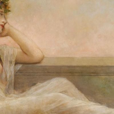 Daydreaming At Dusk Léon François Comerre lfc7 canvas print
