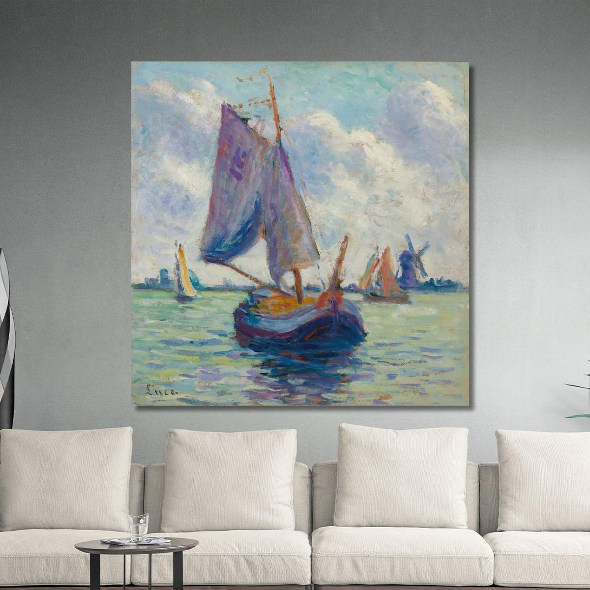 Dutch Boats Maximilien Luce mlc6 canvas print 