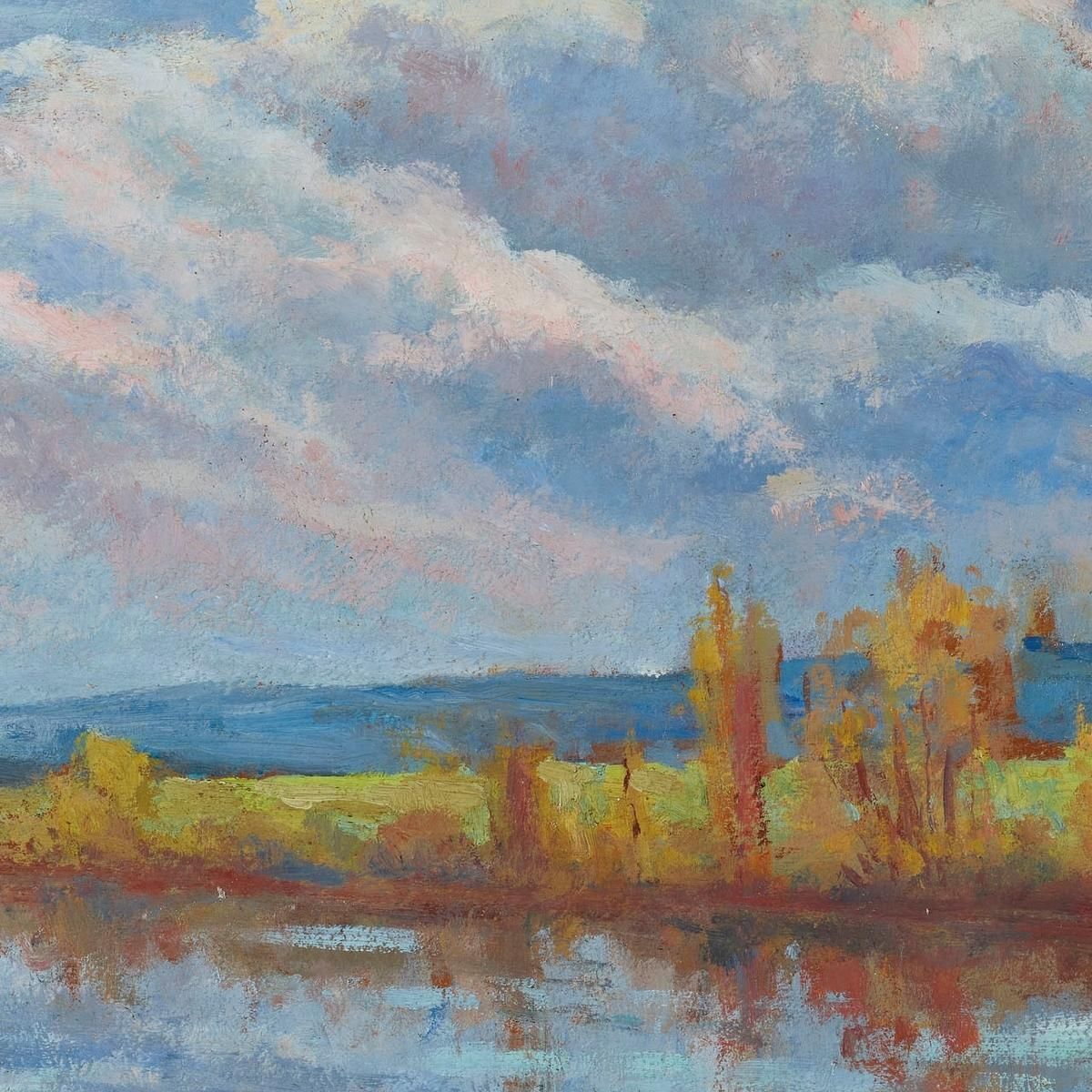 Banks Of The Seine At Guernes Maximilien Luce mlc11 canvas print