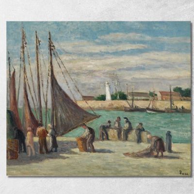Honfleur On The Quay Maximilien Luce mlc26 canvas print 