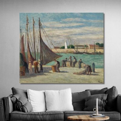 Honfleur On The Quay Maximilien Luce mlc26 canvas print 