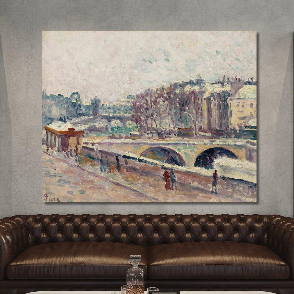 The Quai Saint-Michel Maximilien Luce mlc48 canvas print 
