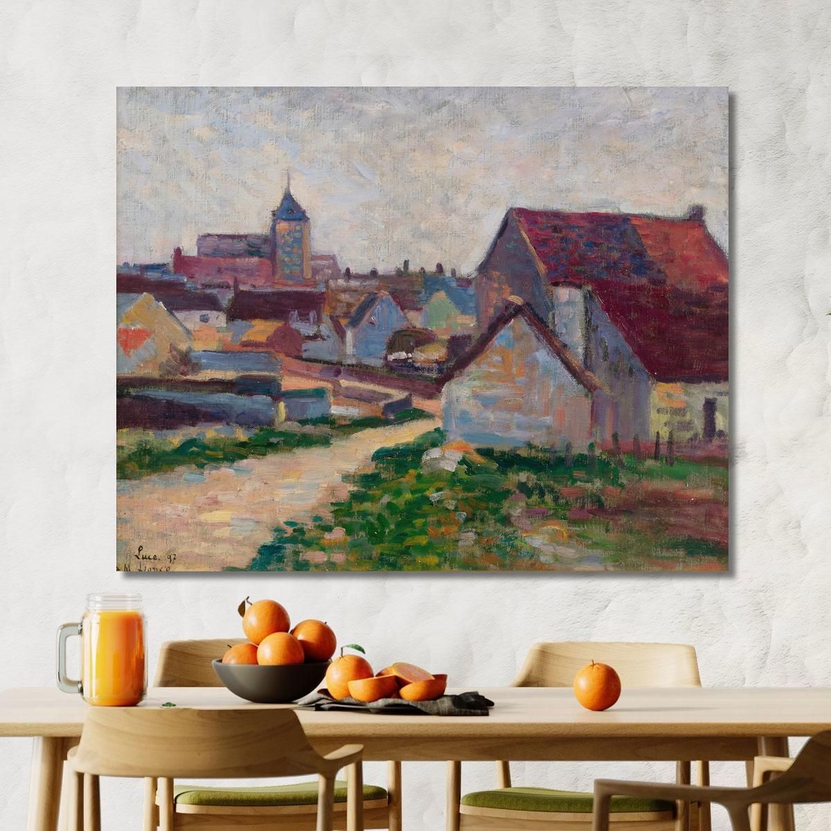 The Village Of Conche-Sur-Condoires Maximilien Luce mlc55 canvas print 