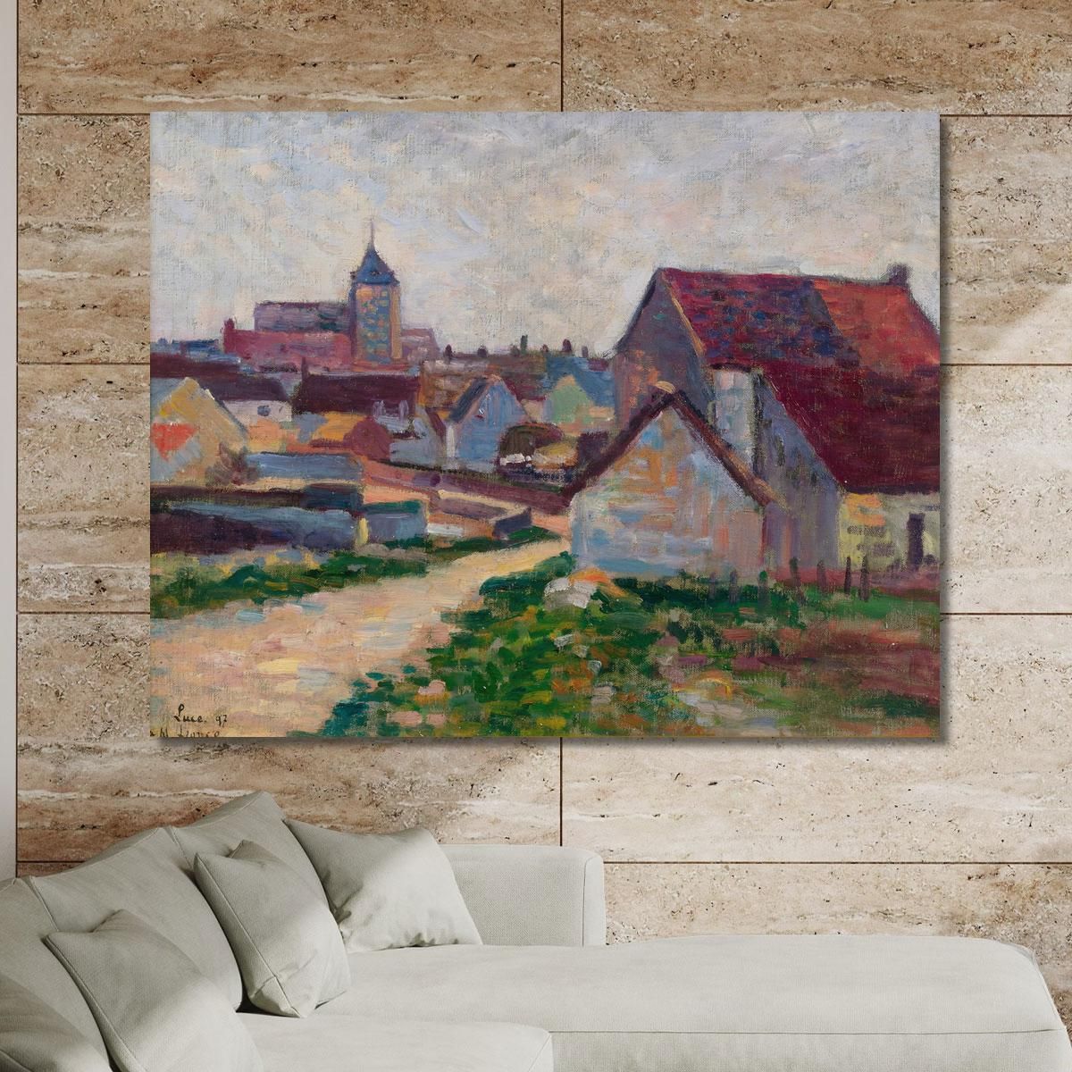 The Village Of Conche-Sur-Condoires Maximilien Luce mlc55 canvas print 