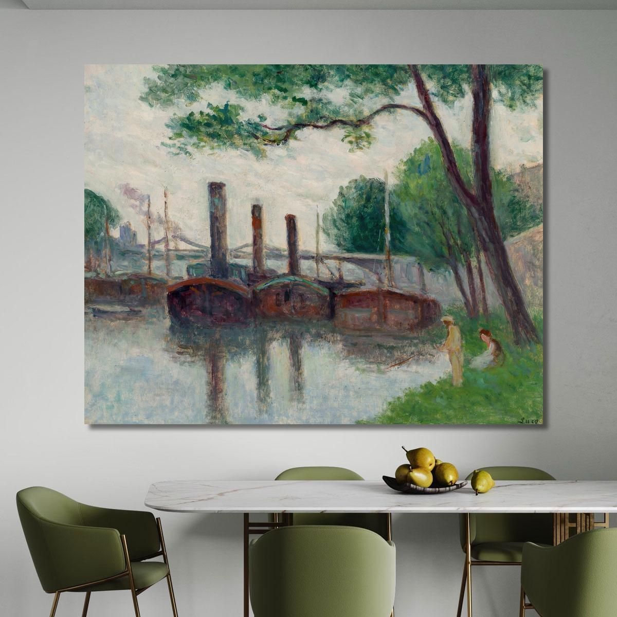 The Banks Of The Seine Near La Roche-Guyon Maximilien Luce mlc57 canvas print 
