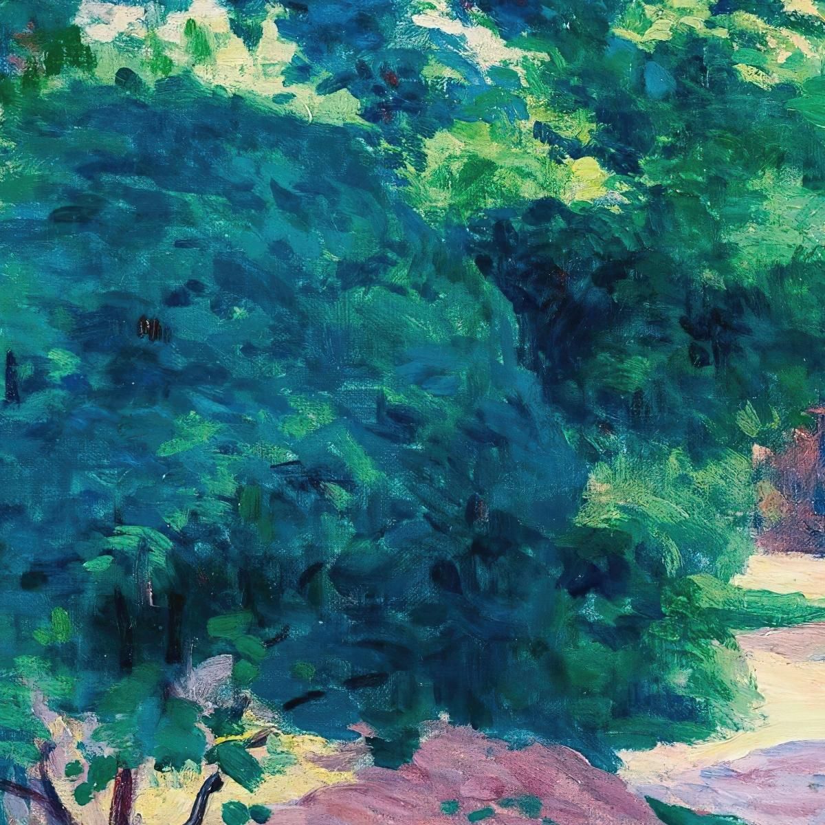 Paris: The Garden Of Alexandre Charpentier At Hameau Boileau Maximilien Luce mlc77 canvas print