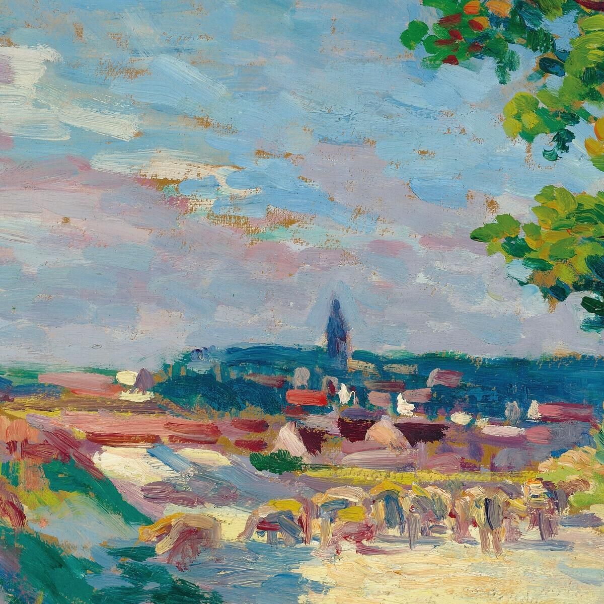 Landscape At Méréville Maximilien Luce mlc84 canvas print