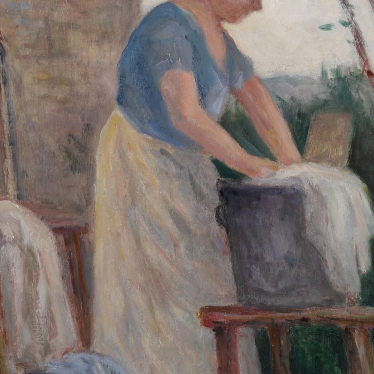 Rolleboise: Laundry In The Garden Maximilien Luce mlc99 canvas print
