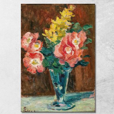 Vase With Flowers Maximilien Luce mlc114 canvas print 
